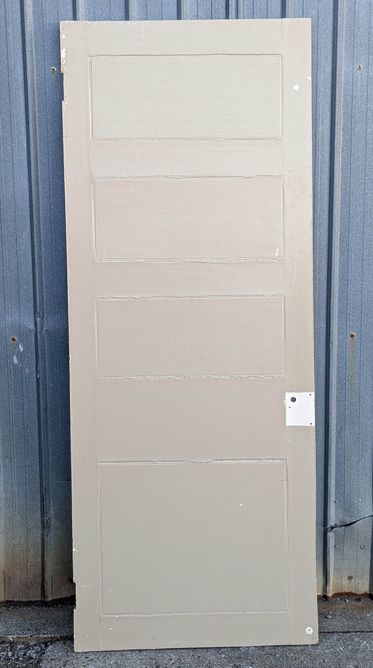 28"x75" Antique Vintage Old Reclaimed Salvaged Victorian SOLID Wood Wooden Interior Door 4 Panels