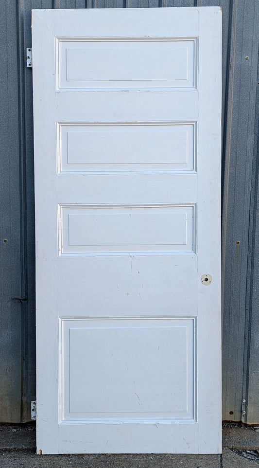 32"x77" Antique Vintage Old Reclaimed Salvaged Victorian SOLID Wood Wooden Interior Door 4 Panels (Copy)