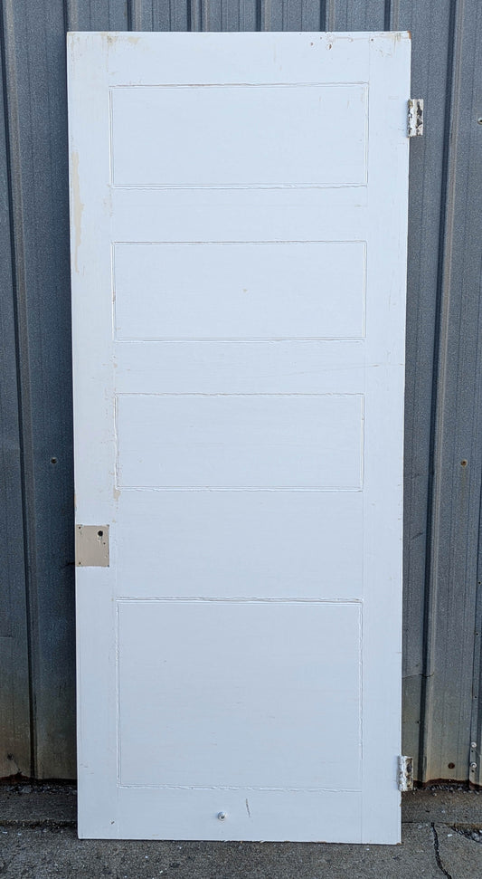 32"x77" Antique Vintage Old Reclaimed Salvaged Victorian SOLID Wood Wooden Interior Door 4 Panels (Copy)