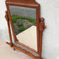 21"x32" Antique Vintage Old SOLID Maple Wood Wooden Swivel Dresser Vanity Wall Mirror Glass