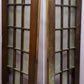 30"x80"x1.75" Antique Vintage Wooden Exterior French Door Window Beveled Glass