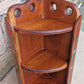 20"H Vintage Old Handmade SOLID Cherry Wood Wooden Corner Wall Shelf Shelves Shelving Curved 3 Tier Hand Home Made