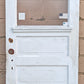 32"x79" Antique Vintage Old Reclaimed Salvaged SOLID Wood Wooden Entry Entrance Front Back Side Door Single Window Glass 3 Raised Panels