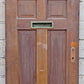 32"x80"x1.75" Vintage Antique Old Reclaimed Salvaged SOLID Wood Wooden Exterior Entry Door 4 Arched Fan Windows Colonial Style