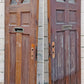 32"x80"x1.75" Vintage Antique Old Reclaimed Salvaged SOLID Wood Wooden Exterior Entry Door 4 Arched Fan Windows Colonial Style