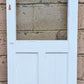 21.5"x56.5"x1" Antique Vintage Old Salvaged Reclaimed SOLID Wood Wooden Cabinet Cupboard Pantry Wooden Door 2 Panels Window Glass