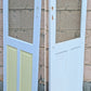 21.5"x56.5"x1" Antique Vintage Old Salvaged Reclaimed SOLID Wood Wooden Cabinet Cupboard Pantry Wooden Door 2 Panels Window Glass