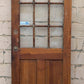 32"x76" Antique Vintage Old Reclaimed Salvaged SOLID Wood Wooden Exterior Entry Door 9 Window Glass 2 Panel