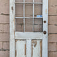 32"x76" Antique Vintage Old Reclaimed Salvaged SOLID Wood Wooden Exterior Entry Door 9 Window Glass 2 Panel