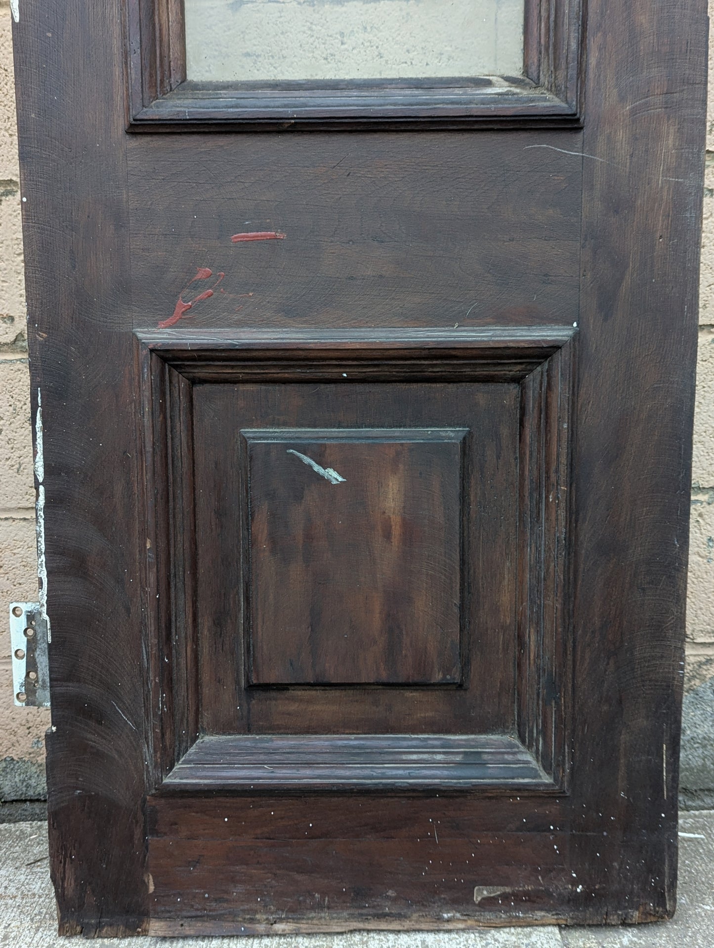 Pair of 55.5"x112"x2.5" Antique Vintage Old Reclaimed Salvaged SOLID Wood Wooden Victorian Eastlake Exterior Entry Doors Lite Window Glass Carvings Carved Panels
