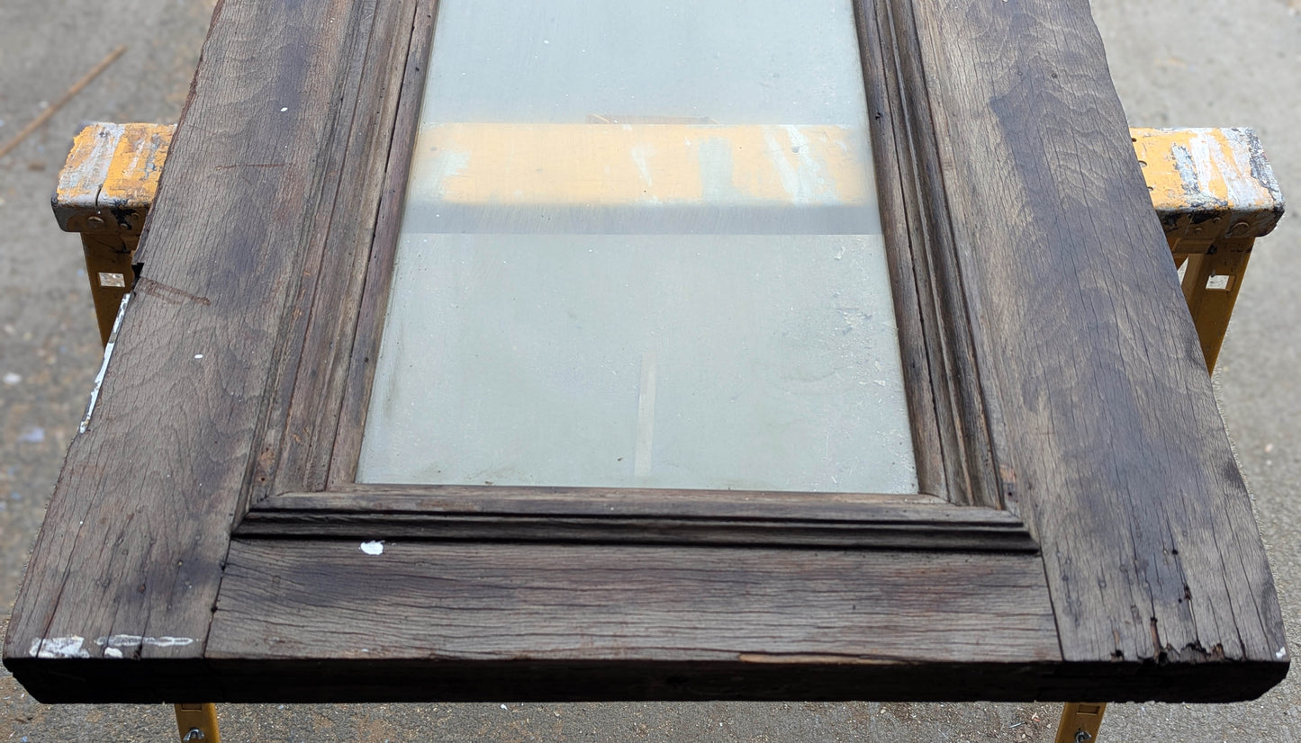 Pair of 55.5"x112"x2.5" Antique Vintage Old Reclaimed Salvaged SOLID Wood Wooden Victorian Eastlake Exterior Entry Doors Lite Window Glass Carvings Carved Panels