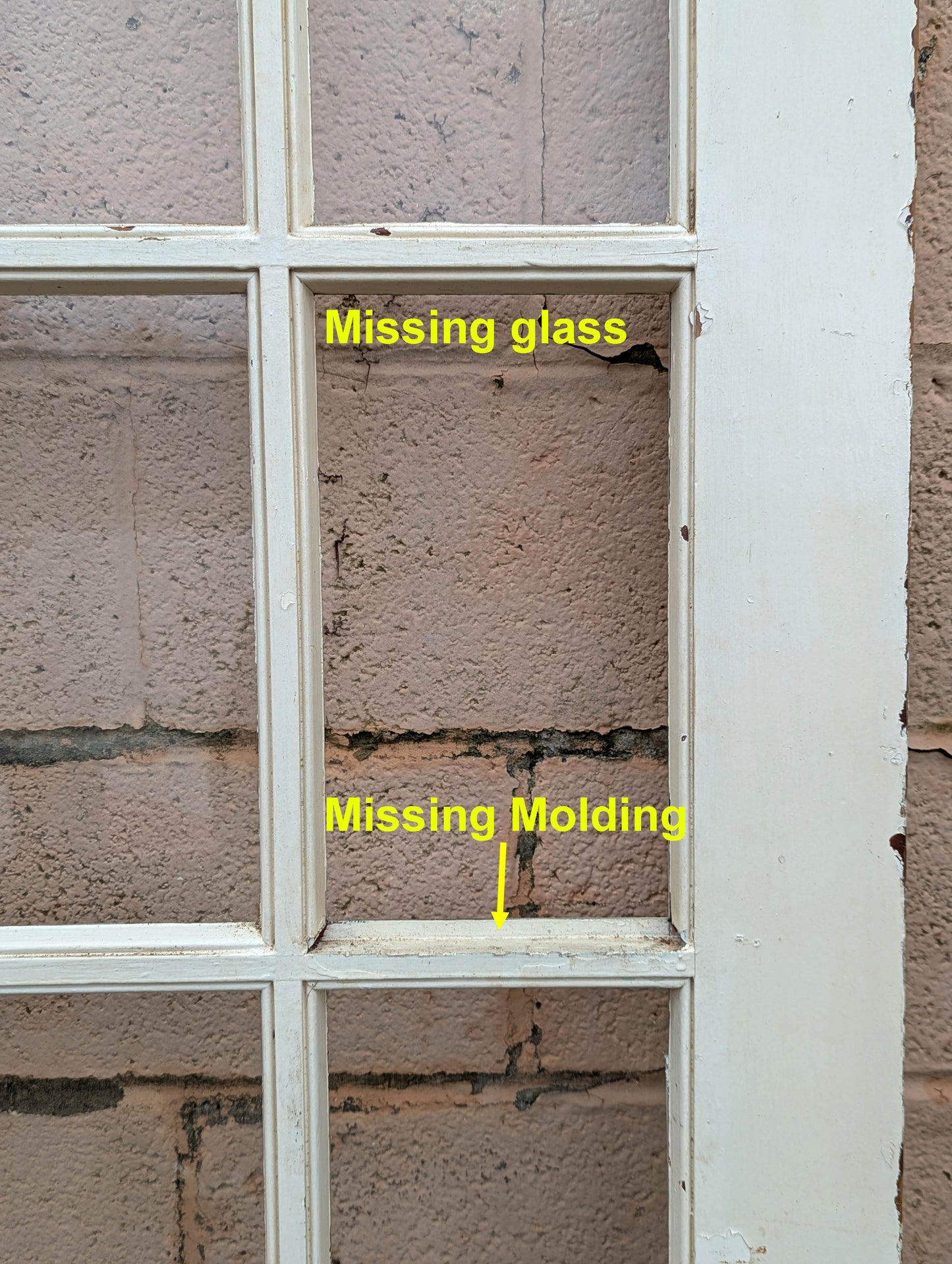 2 available 32"x78" Antique Vintage Old Reclaimed Salvaged Wood Wooden Interior French Door 15 Windows Pane Lite