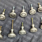 5 available Pair Vintage Old Reclaimed Salvaged Round Brushed Satin Nickel Brass Dresser Drawer Cabinet Furniture Mushroom Knob Pull Handle