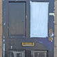 36"x78"x2" Vintage Antique Old Reclaimed Salvaged SOLID Wood Wooden Exterior Entry Front Side Back Door 4 Window Glass 4 Raised Panels
