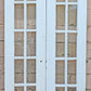 40"x79" Pair Antique Vintage Old Reclaimed Salvaged French Double Interior Wood Wooden Doors 20 Windows Glass