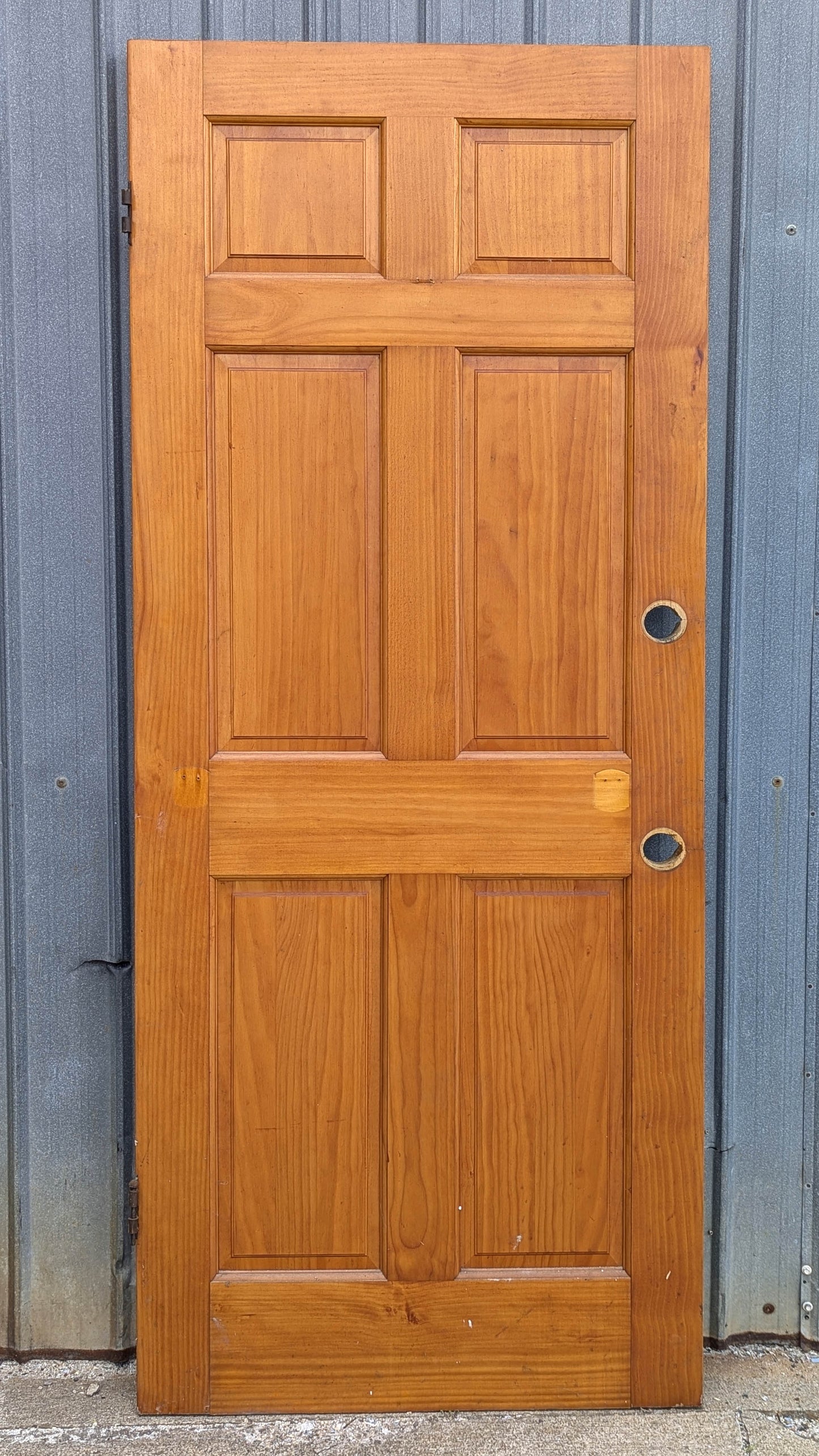 32"x79" Vintage Antique Old Reclaimed Salvaged Colonial Style Interior SOLID Wood Wooden Door 6 Raised Panels (Copy)