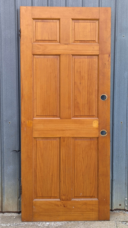 32"x79" Vintage Antique Old Reclaimed Salvaged Colonial Style Interior SOLID Wood Wooden Door 6 Raised Panels (Copy)