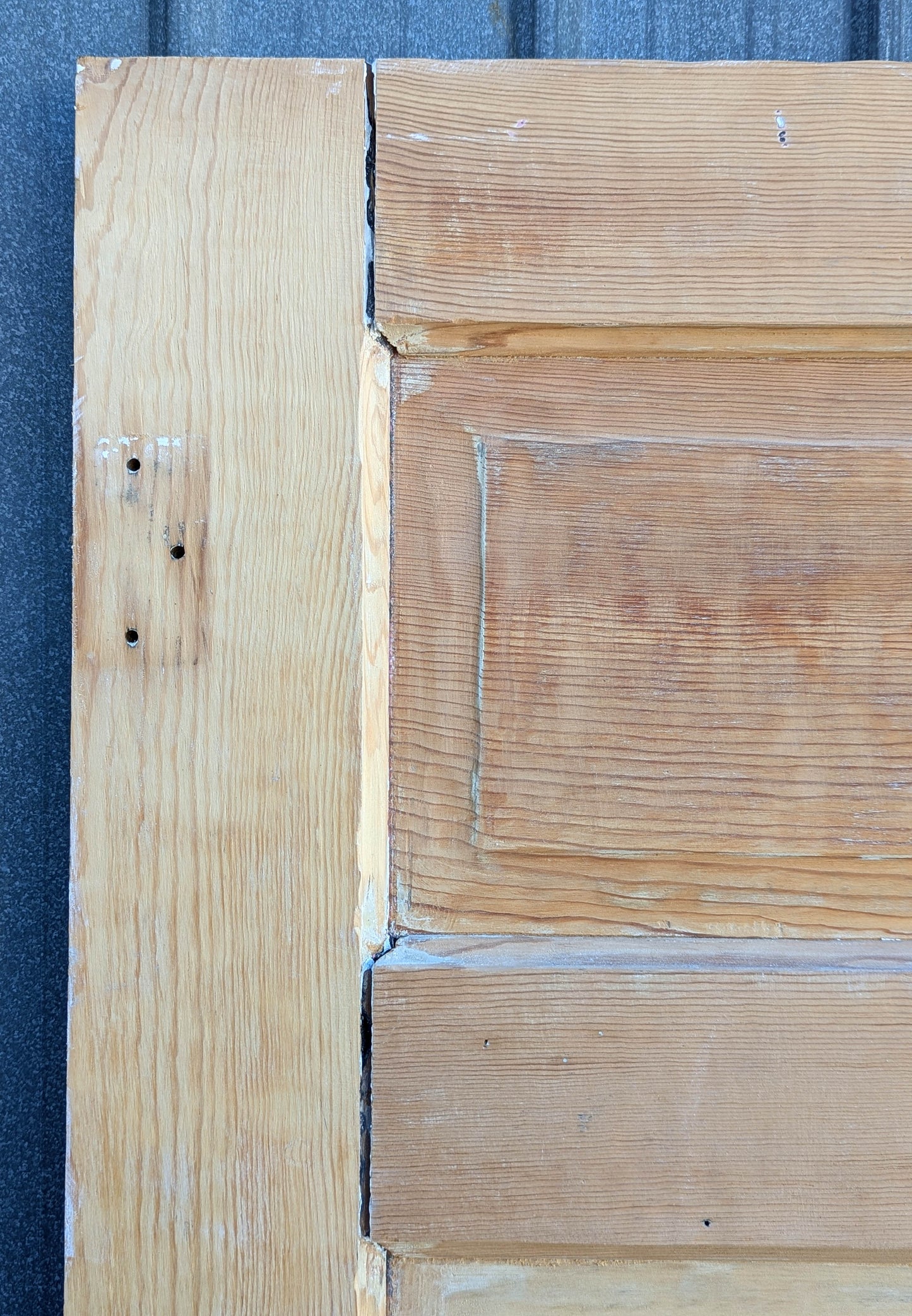 2 available 30"x77.5" STRIPPED Antique Vintage Old Reclaimed Salvaged Interior SOLID Wood Wooden Room Doors 5 Raised Ladder Panels Hardware Lockset