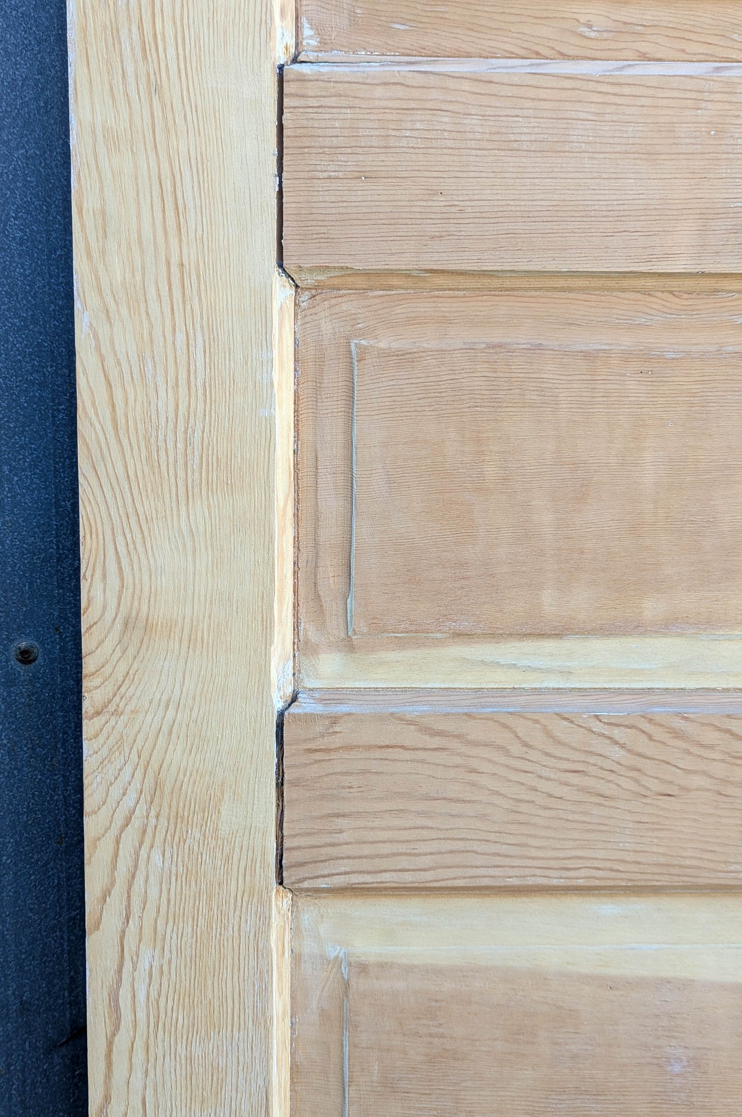 2 available 30"x77.5" STRIPPED Antique Vintage Old Reclaimed Salvaged Interior SOLID Wood Wooden Room Doors 5 Raised Ladder Panels Hardware Lockset
