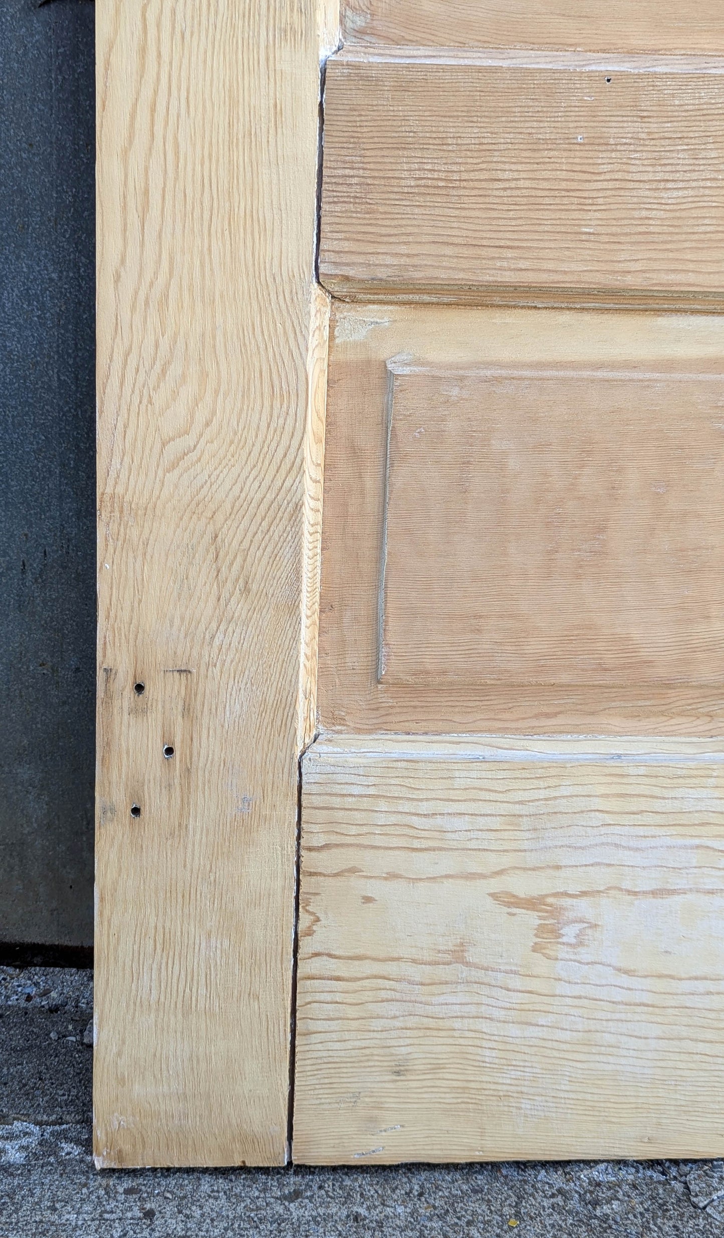 2 available 30"x77.5" STRIPPED Antique Vintage Old Reclaimed Salvaged Interior SOLID Wood Wooden Room Doors 5 Raised Ladder Panels Hardware Lockset