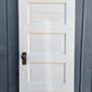 26"x77.5" Antique Vintage Old Reclaimed Salvaged Interior SOLID Wood Wooden Pantry Closet Door 5 Raised Panels Hardware Lockset