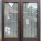 Pair 72"x80"x1.75" Vintage Old SOLID Wooden Wood Exterior Front Entry Doors Full length Double Pane Insulated Window