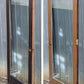 Pair 72"x80"x1.75" Vintage Old SOLID Wooden Wood Exterior Front Entry Doors Full length Double Pane Insulated Window