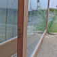 Pair 72"x80"x1.75" Vintage Old SOLID Wooden Wood Exterior Front Entry Doors Full length Double Pane Insulated Window