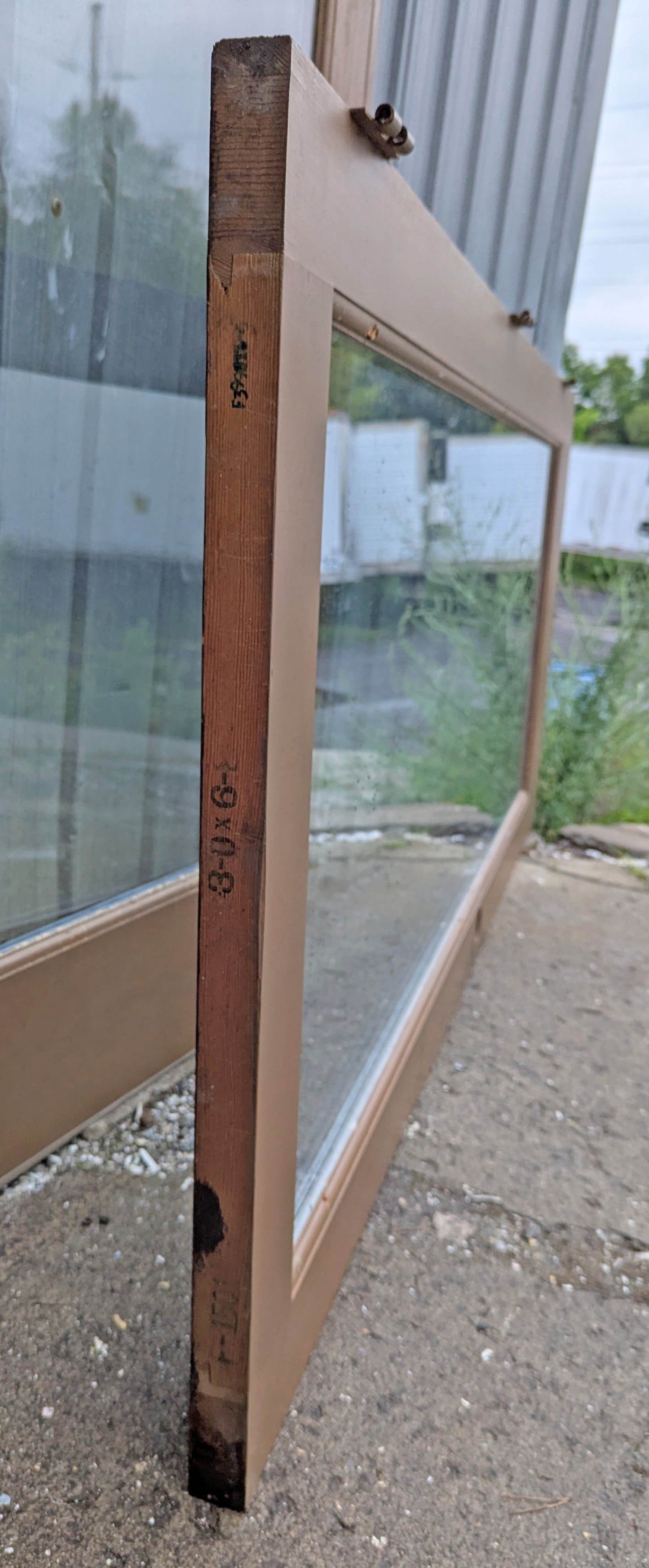 Pair 72"x80"x1.75" Vintage Old SOLID Wooden Wood Exterior Front Entry Doors Full length Double Pane Insulated Window
