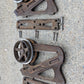 Antique Vintage Old Reclaimed Salvaged Barn Sliding Pocket Door Roller Bearing Trolley Door Hangers Hardware