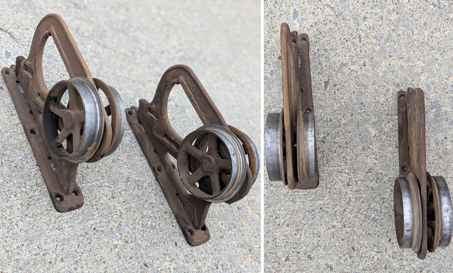 Antique Vintage Old Reclaimed Salvaged Barn Sliding Pocket Door Roller Bearing Trolley Door Hangers Hardware