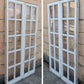 Pair of 39"x69"x1.75" Antique Vintage Old Reclaimed Salvaged SOLID Wood Wooden Exterior Casement Windows Pantry French Doors 20 Glass Lites Panes