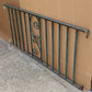 60"x25" Antique Vintage Old Reclaimed Salvaged Iron Steel Metal Porch Balcony Hand Rail Handrail Fence Fencing Panel Section Garden