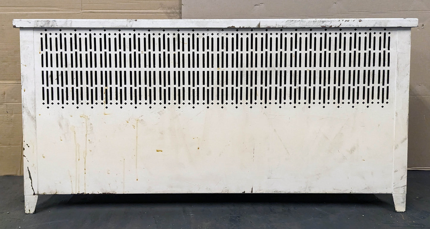 45"Wx25"H Antique Vintage Old "Quaker City" Salvaged Reclaimed Art Deco Style Steel Metal Radiator Heater Cover Case Cabinet Box Humidifier