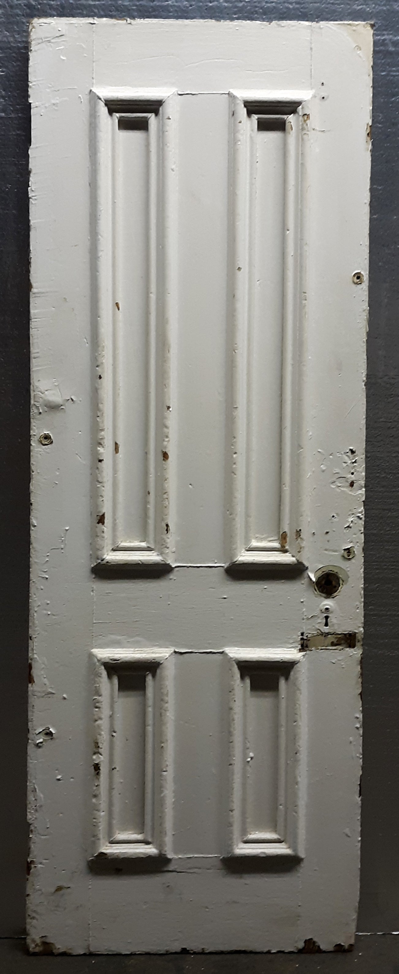 24"x72"1.25" Antique Vintage Old Reclaimed Salvaged Victorian SOLID Wood Wooden Interior Door 4 Panels