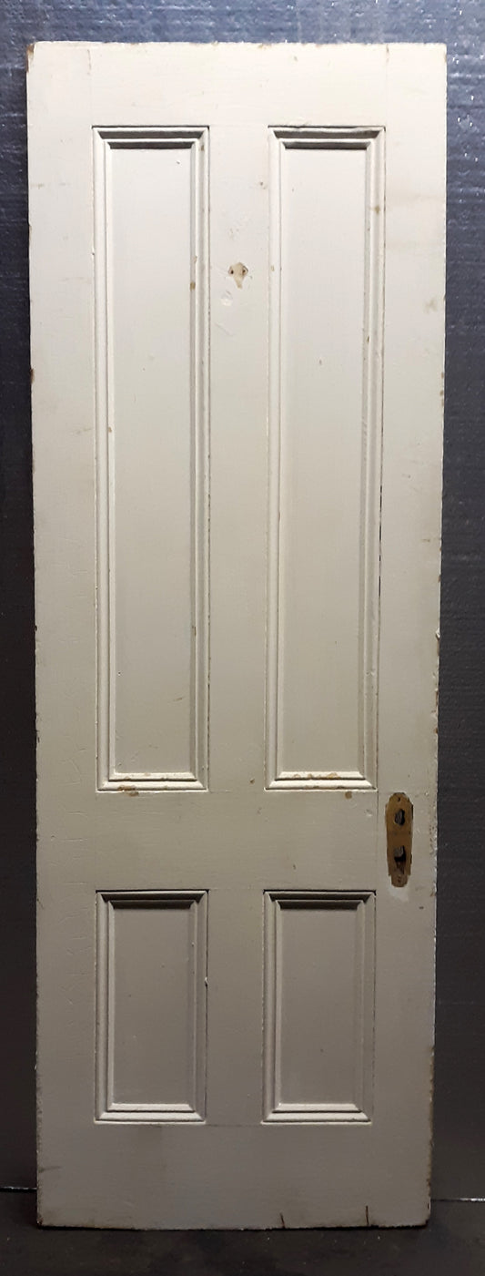 26"x79"1.5" Antique Vintage Old Reclaimed Salvaged Victorian SOLID Wood Wooden Interior Door 4 Panels