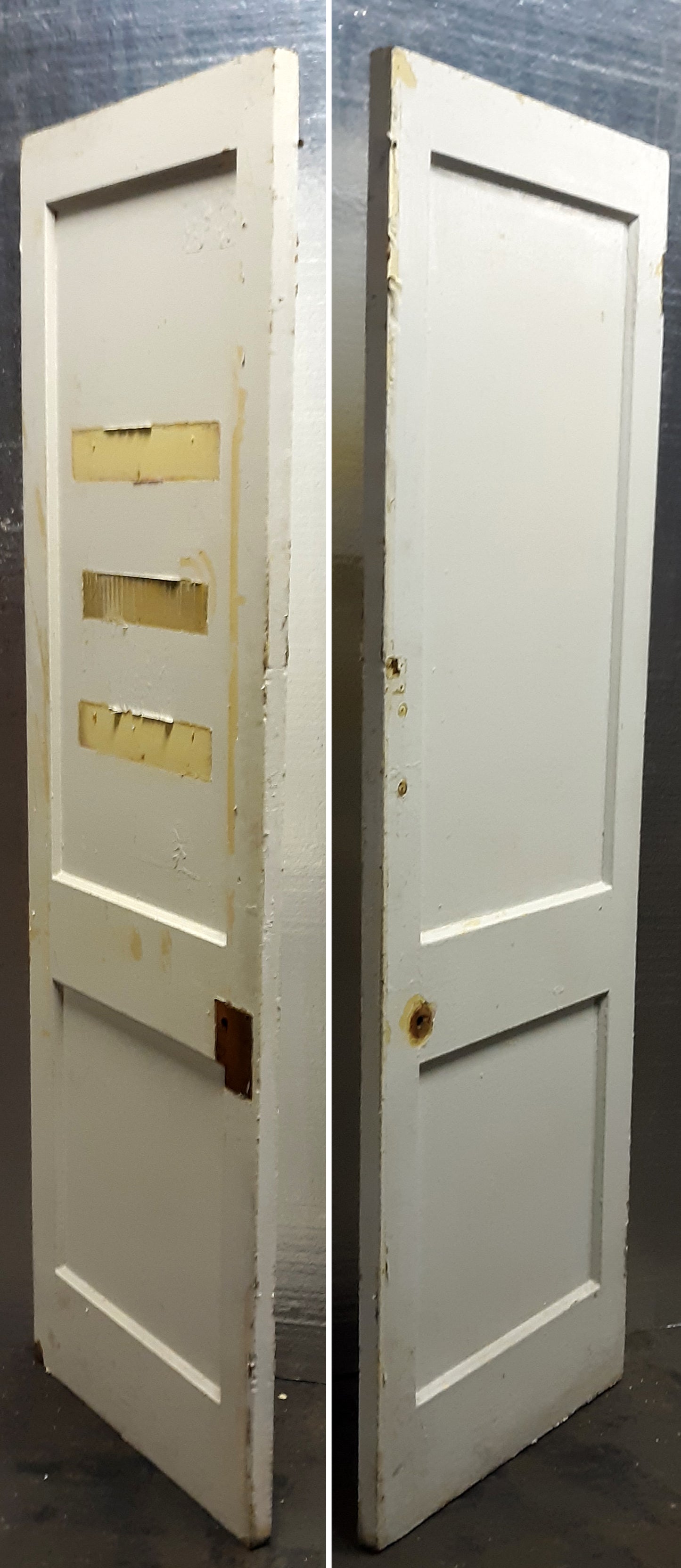26"x78" Antique Vintage Old Salvaged Reclaimed SOLID Wood Wooden Interior Door 2 Panels