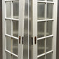 28"x79" Antique Vintage Old Reclaimed Salvaged Wooden Wood Interior French Door Window Wavy Glass