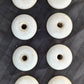 4 Pairs available 1" Round Antique Vintage Old Victorian White Porcelain Ceramic Cabinet Door Drawer Furniture Knob Doorknob Pull Handle