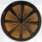 21" Round Antique Vintage Old Solid Brass Stained Slag Glass Hanging Ceiling Lamp Light Fixture Chandelier Church
