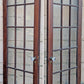 2 Available 64"x84" Pair of Antique Vintage Old Reclaimed Salvaged French Double SOLID Wood Wooden Doors 30 Windows Wavy Glass