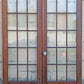 2 Available 64"x84" Pair of Antique Vintage Old Reclaimed Salvaged French Double SOLID Wood Wooden Doors 30 Windows Wavy Glass