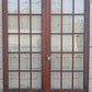 2 Available 64"x84" Pair of Antique Vintage Old Reclaimed Salvaged French Double SOLID Wood Wooden Doors 30 Windows Wavy Glass