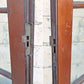 2 Available 64"x84" Pair of Antique Vintage Old Reclaimed Salvaged French Double SOLID Wood Wooden Doors 30 Windows Wavy Glass