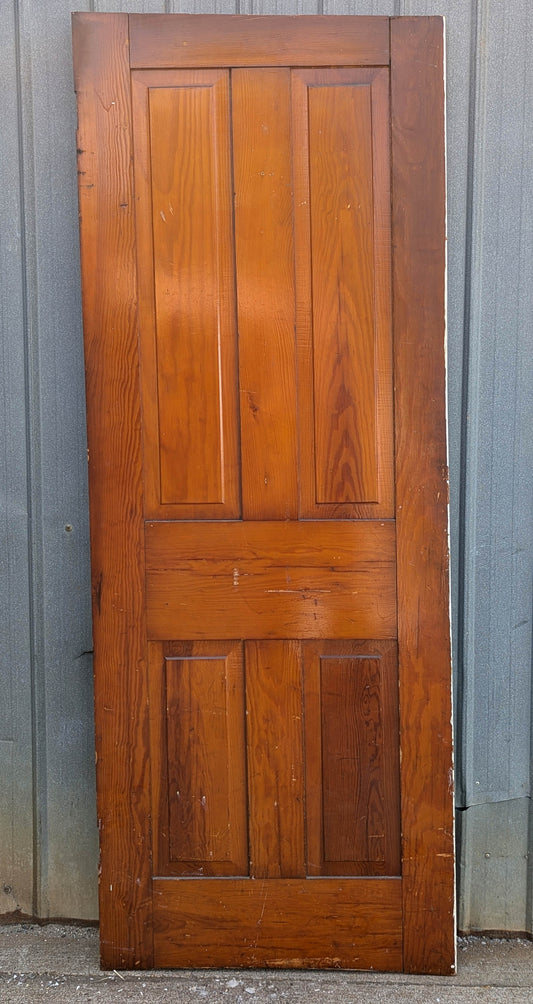 3 available 28"x78" Antique Vintage Old Reclaimed Salvaged Victorian SOLID Wood Wooden Interior Closet Pantry Attic Door 4 Shaker style Chamfered Panels