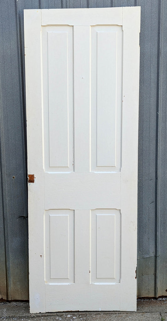 3 available 28"x78" Antique Vintage Old Reclaimed Salvaged Victorian SOLID Wood Wooden Interior Closet Pantry Attic Door 4 Shaker style Chamfered Panels