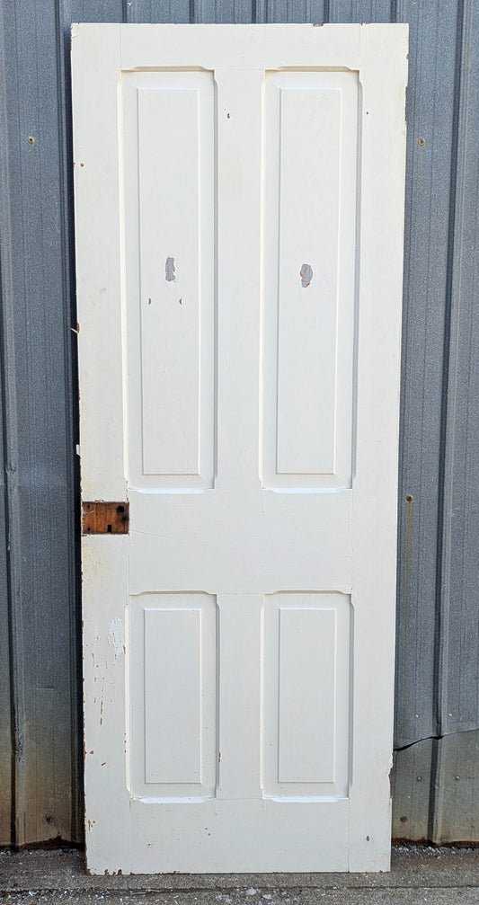 6 available 30"x79" Antique Vintage Old Reclaimed Salvaged Victorian SOLID Wood Wooden Interior Closet Pantry Attic Door 4 Chamfered Panels
