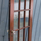 30"x77.5" Antique Vintage Old Reclaimed Salvaged SOLID Wood Wooden French Door 15 Windows Glass Panes Lites Lockset Glass Knobs Brass Plates