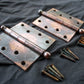 4 Pair available 4"x4" Antique Vintage Old Reclaimed Salvaged Steel Bronze Copper Ball Tip Finial Exterior Entry Door Hinges Screws