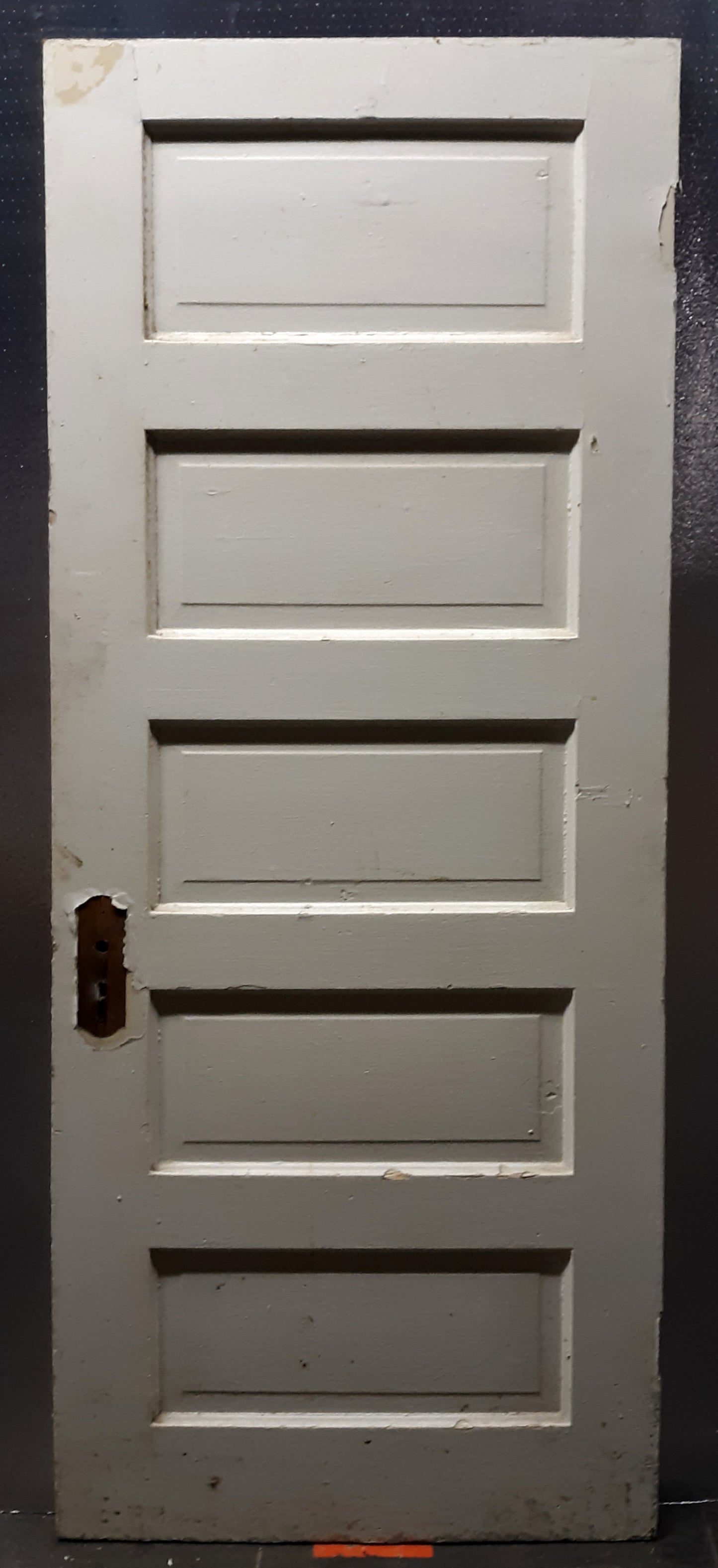 30"x77.5" Antique Vintage Old Salvaged Reclaimed SOLID Wood Wooden Interior Door 5 Panels
